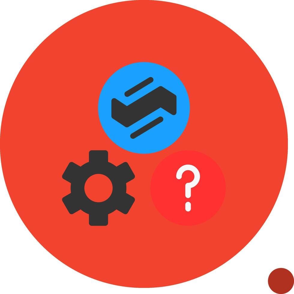 Quiz Wave Flat Shadow Icon vector