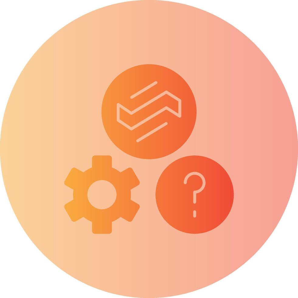 Quiz Wave Gradient Circle Icon vector