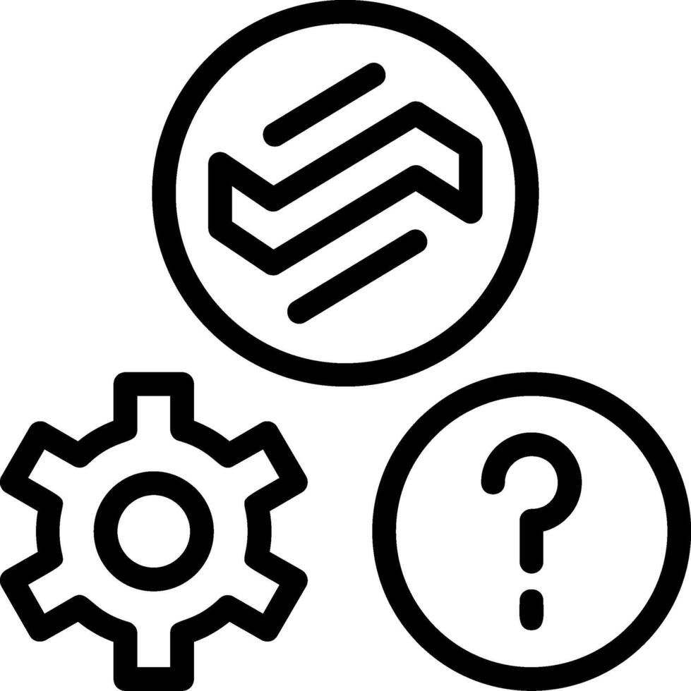 Quiz Wave Line Icon vector