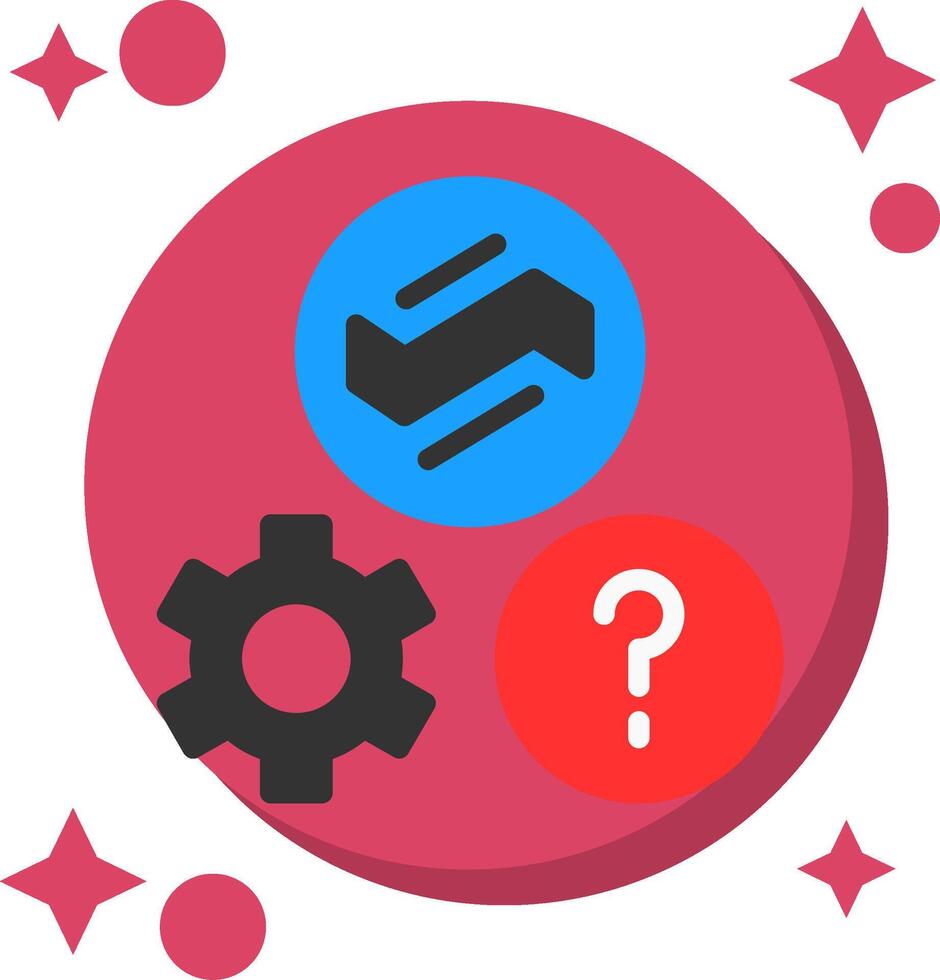 Quiz Wave Tailed Color Icon vector