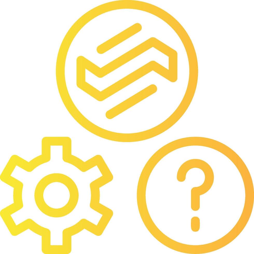Quiz Wave Linear Gradient Icon vector