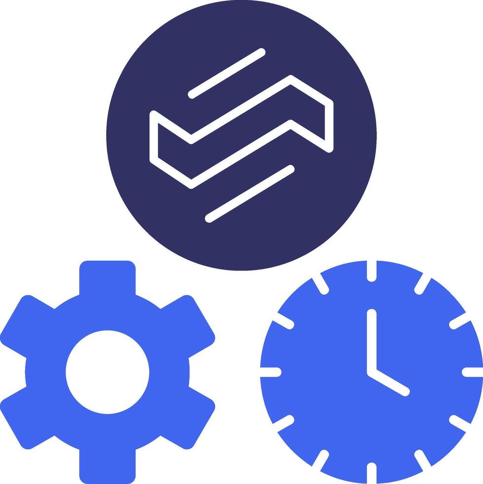 Quick Wave Solid Two Color Icon vector