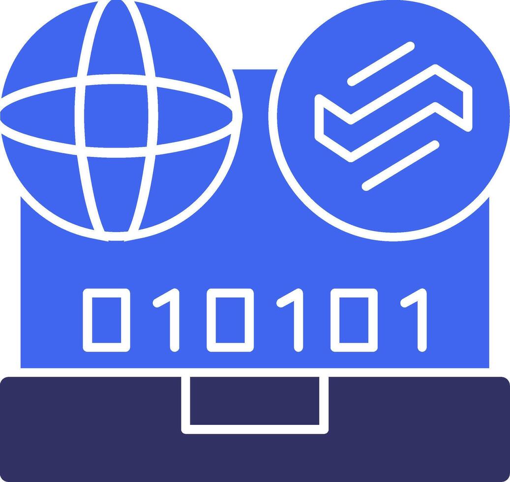Swift Wave Solid Two Color Icon vector