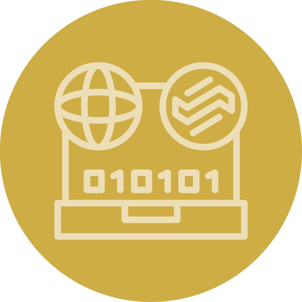 Swift Wave Line Multi color Icon vector