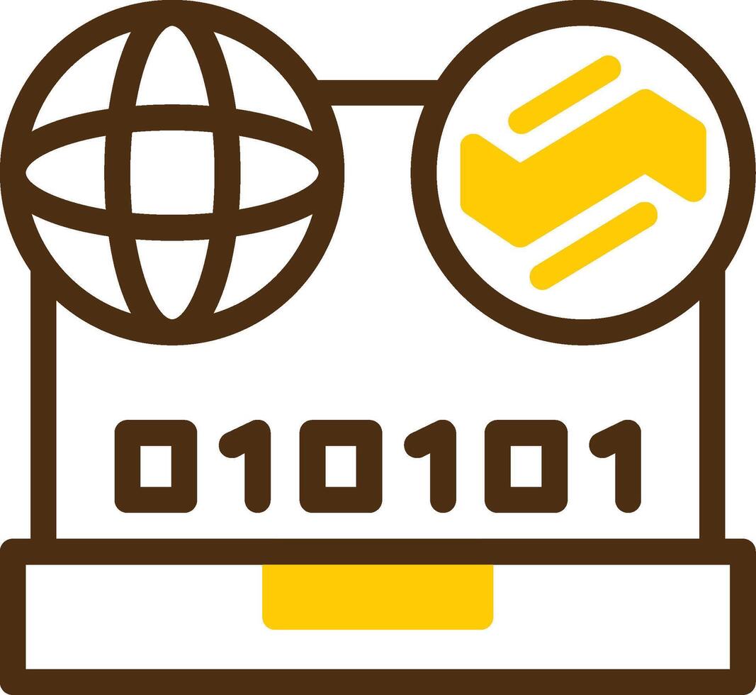 Swift Wave Yellow Lieanr Circle Icon vector