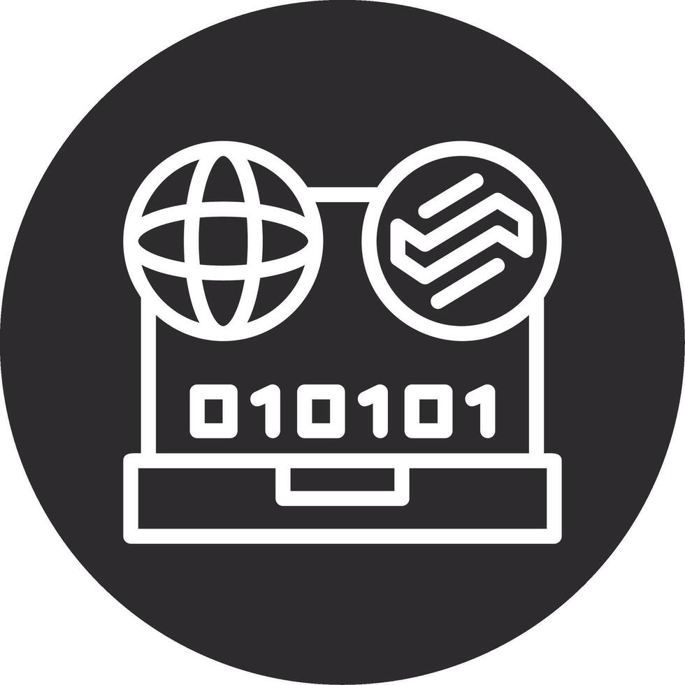 Swift Wave Inverted Icon vector