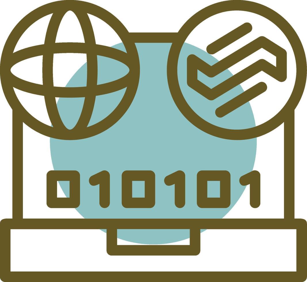 Swift Wave Linear Circle Icon vector