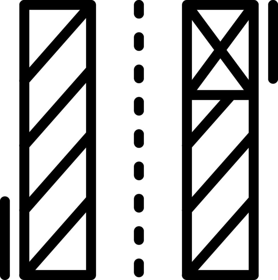 Loading zone Line Icon vector