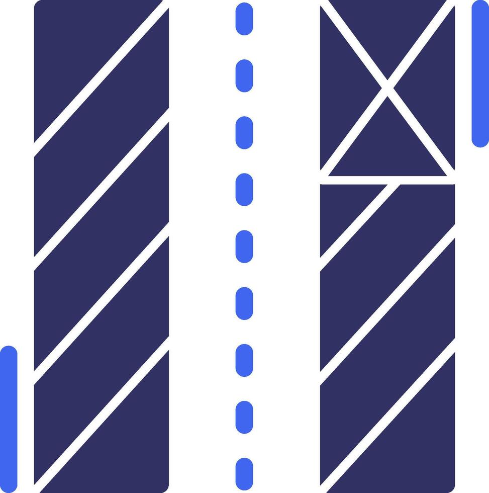 Loading zone Solid Two Color Icon vector