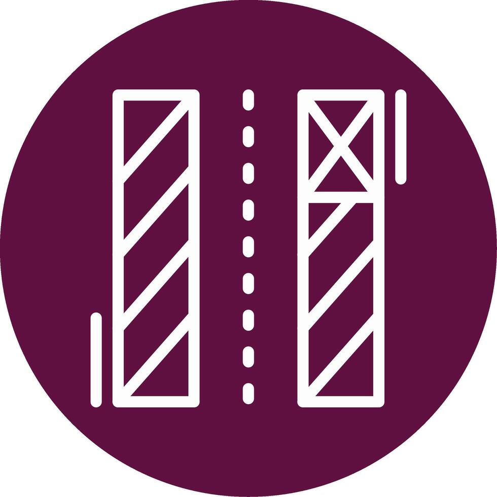 Loading zone Outline Circle Icon vector