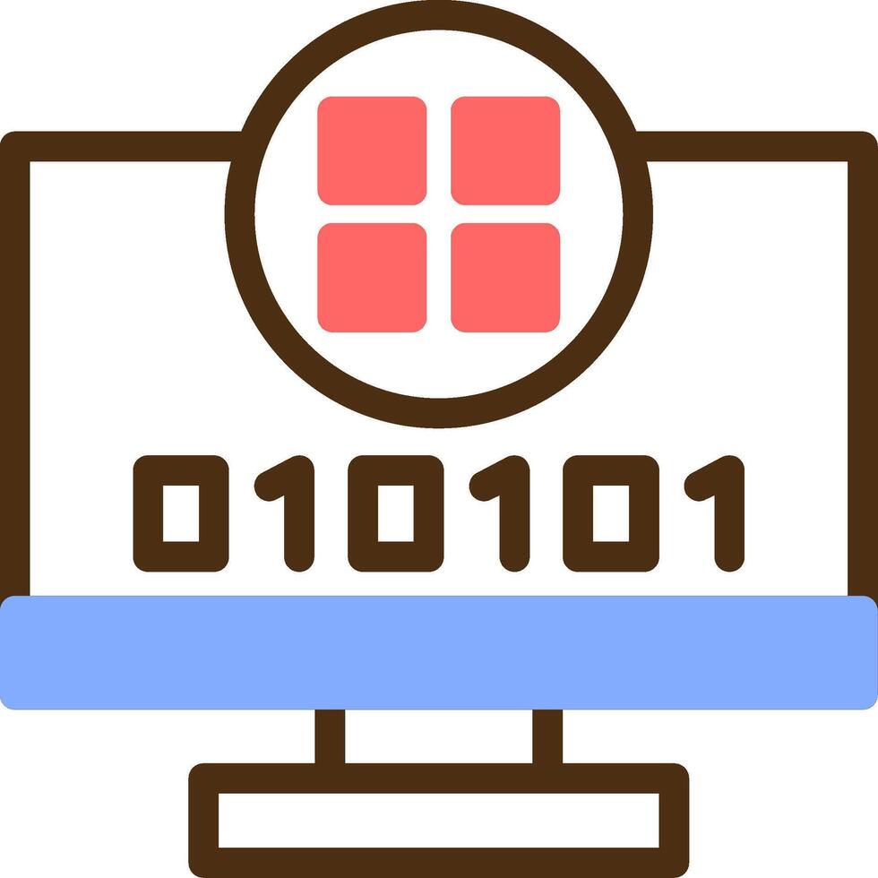 Byte Vista Color Filled Icon vector