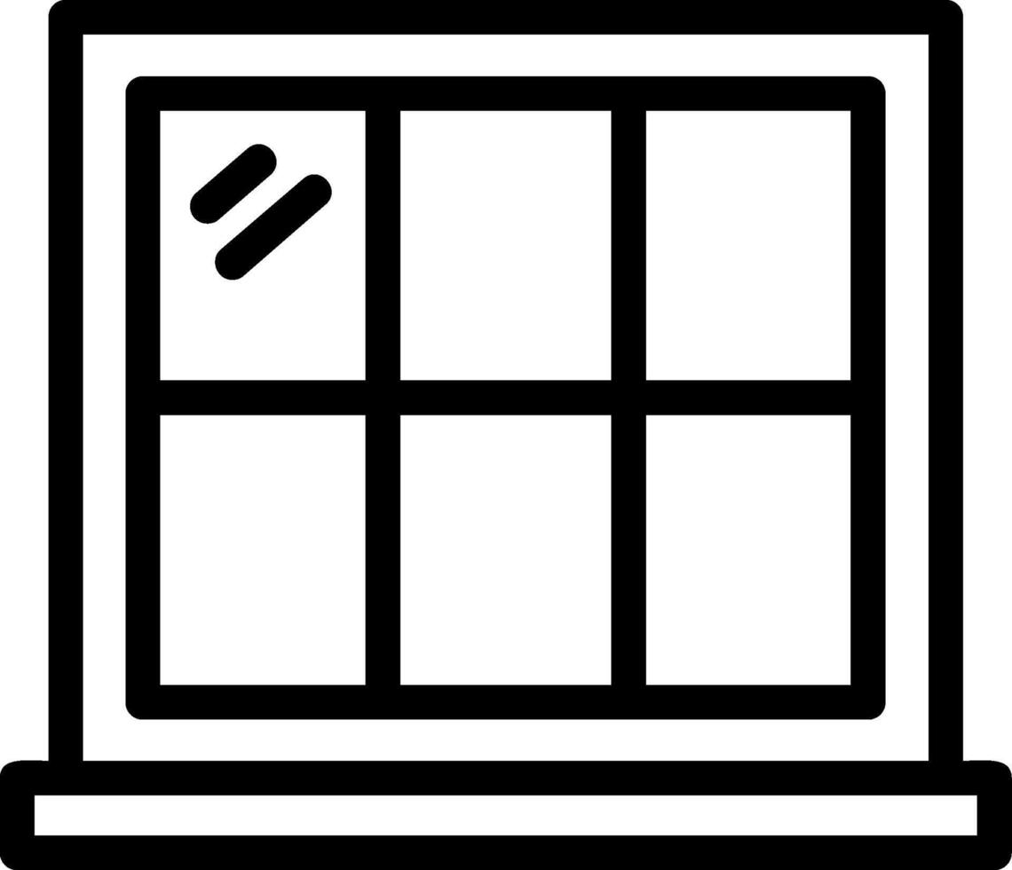 Window Line Icon vector