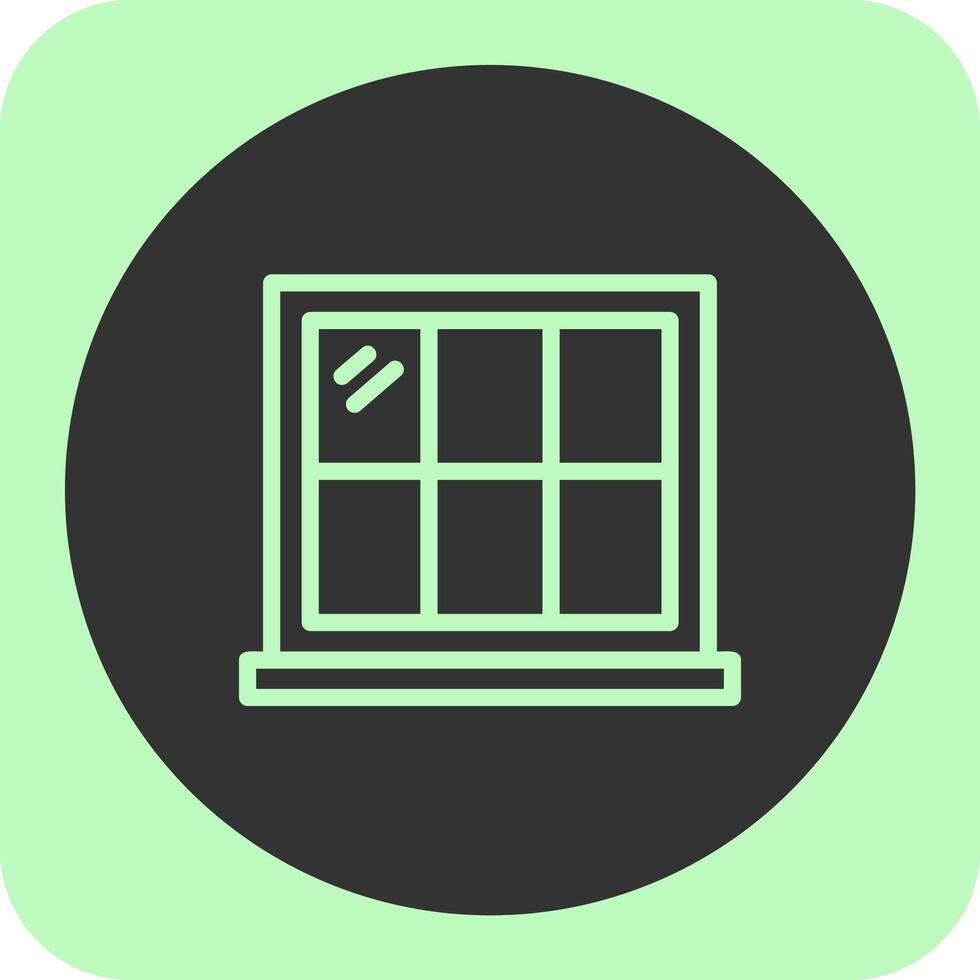 Window Linear Round Icon vector