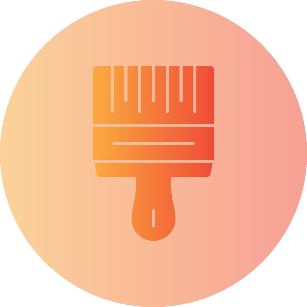 Paintbrush Gradient Circle Icon vector