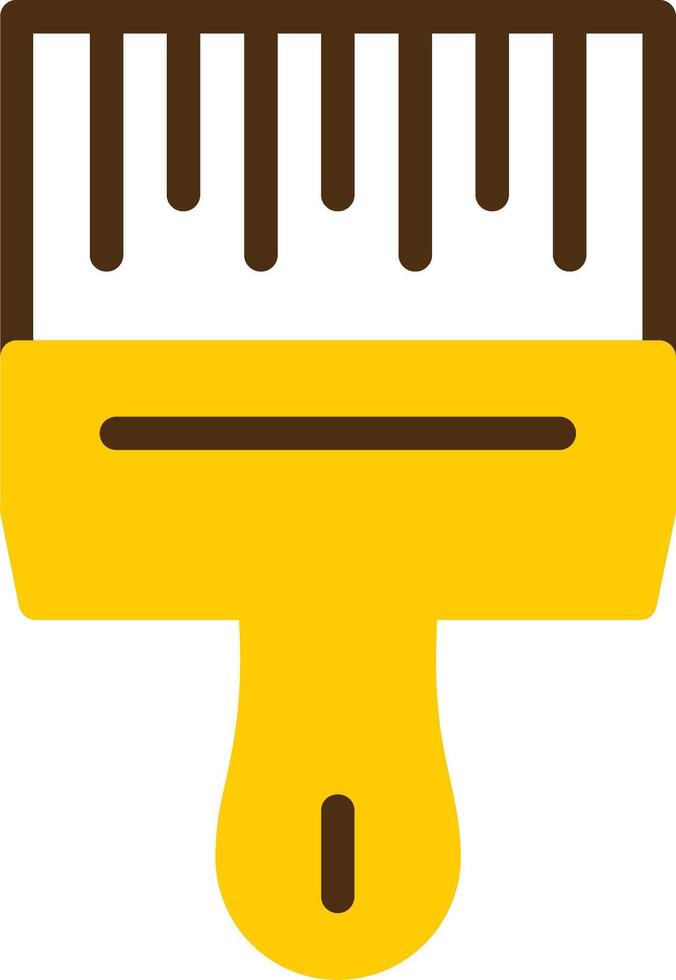 Paintbrush Yellow Lieanr Circle Icon vector