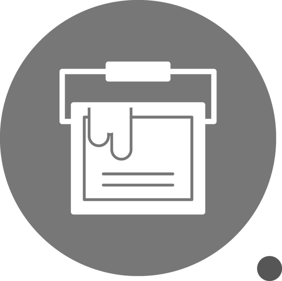 Paint Bucket Glyph Shadow Icon vector