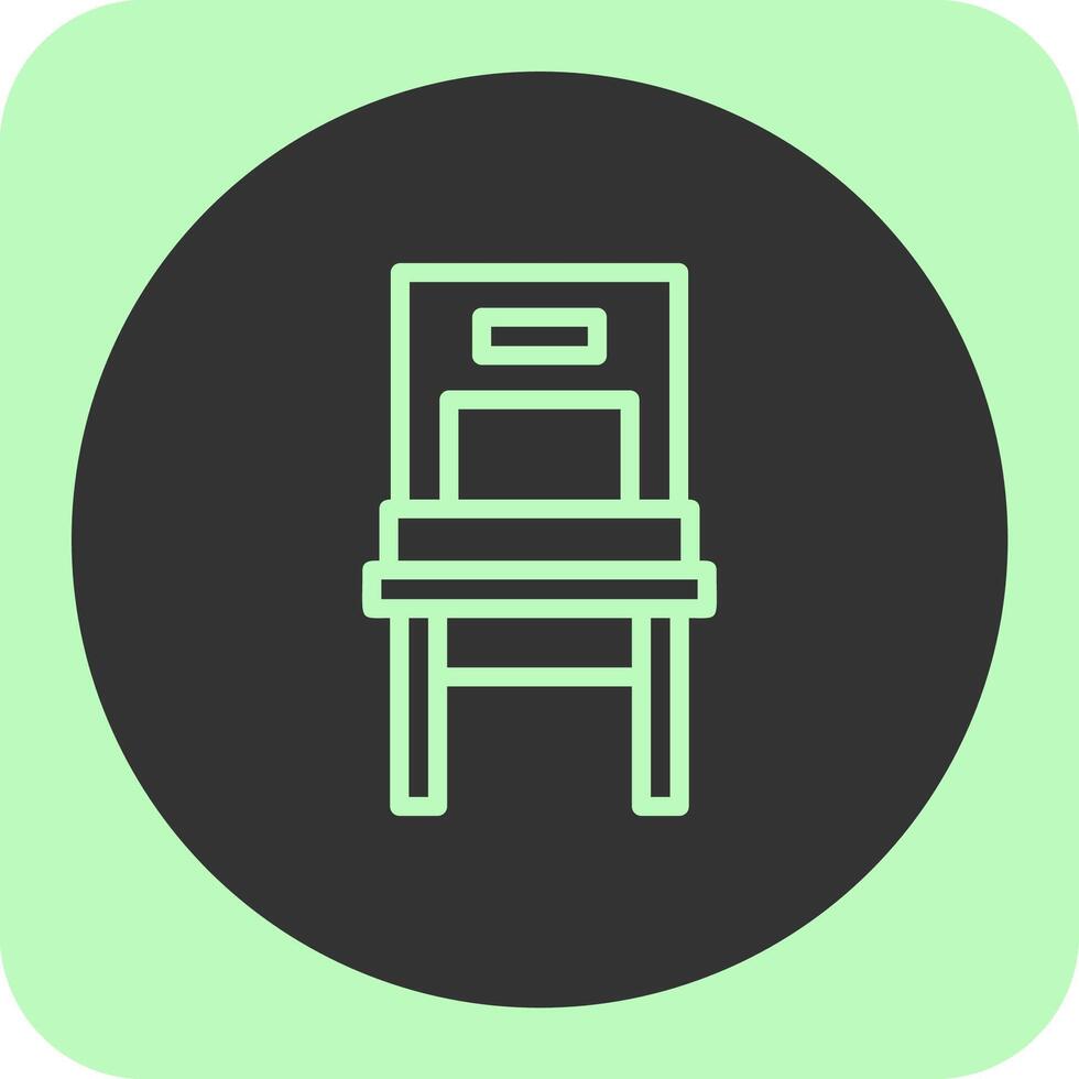 Chair Linear Round Icon vector