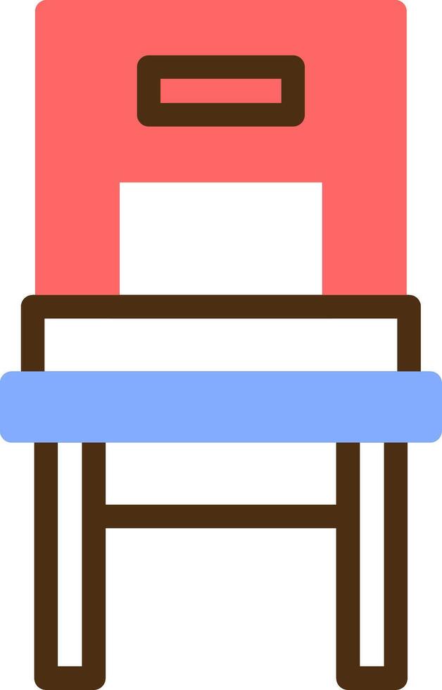 Chair Color Filled Icon vector