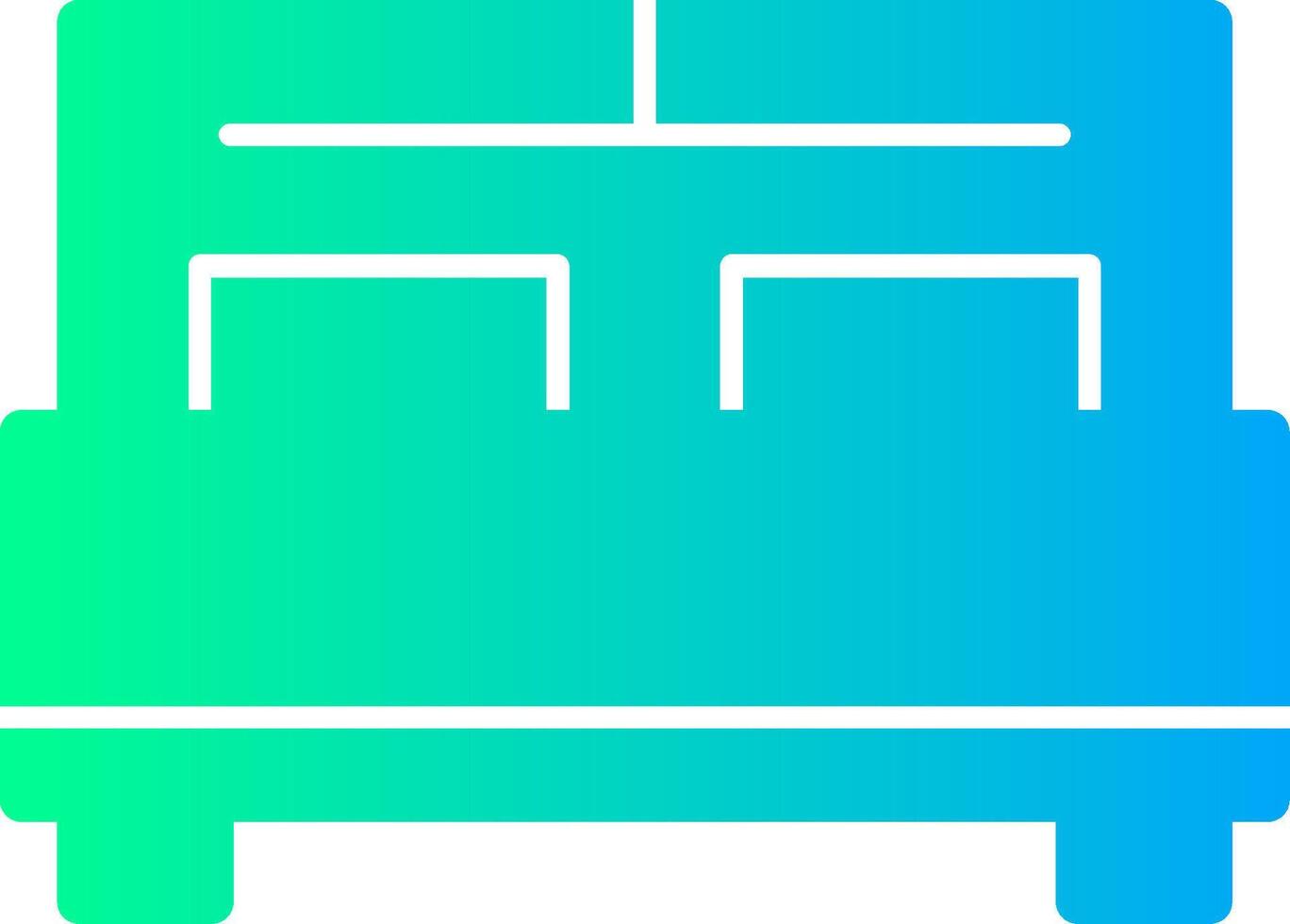Bed Solid Multi Gradient Icon vector