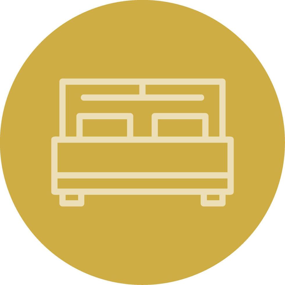 Bed Line Multi color Icon vector