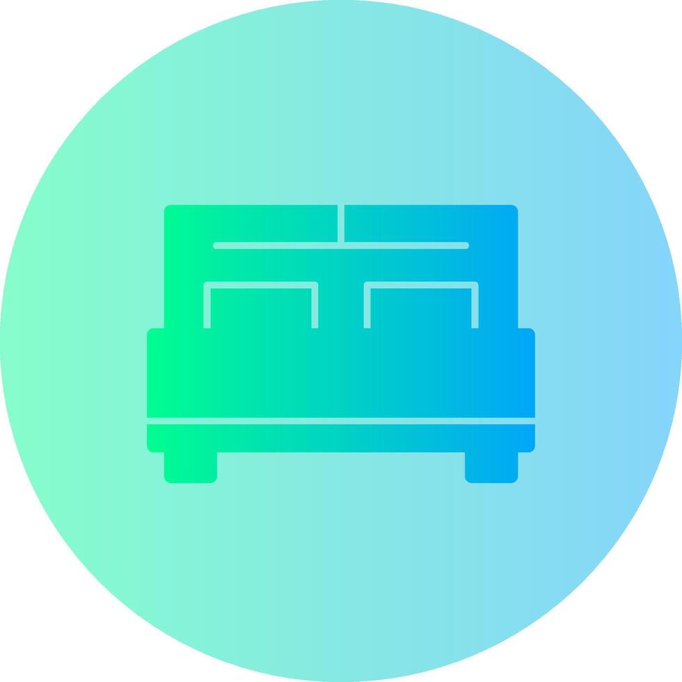 Bed Gradient Circle Icon vector
