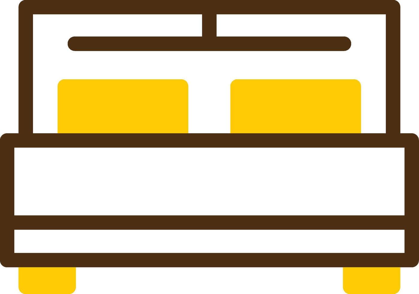 Bed Yellow Lieanr Circle Icon vector