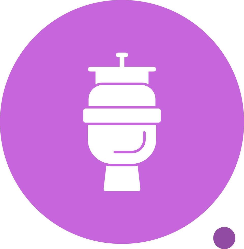 Toilet Glyph Shadow Icon vector