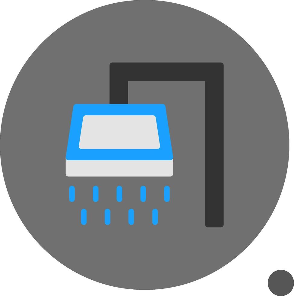 Shower Flat Shadow Icon vector