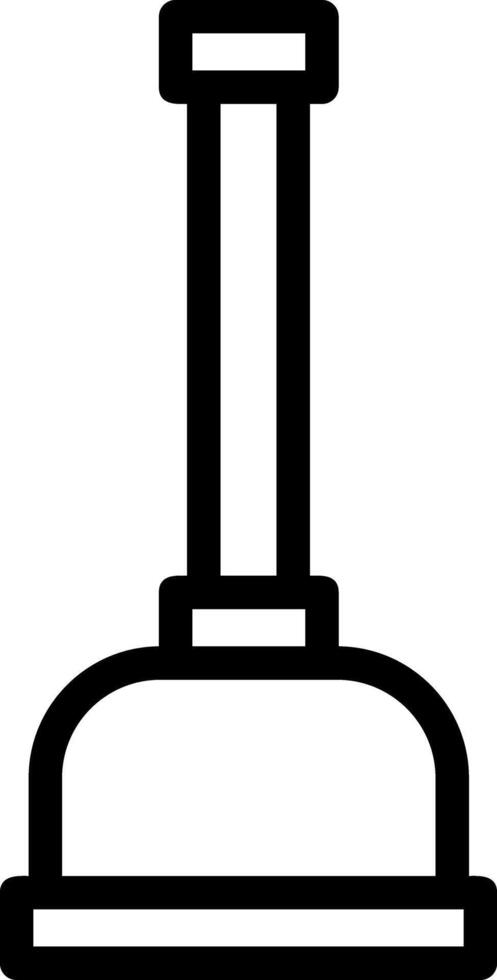 Plunger Line Icon vector