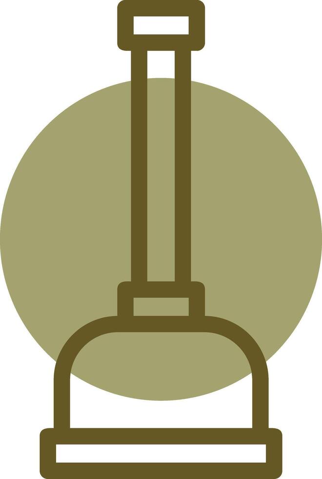 Plunger Linear Circle Icon vector