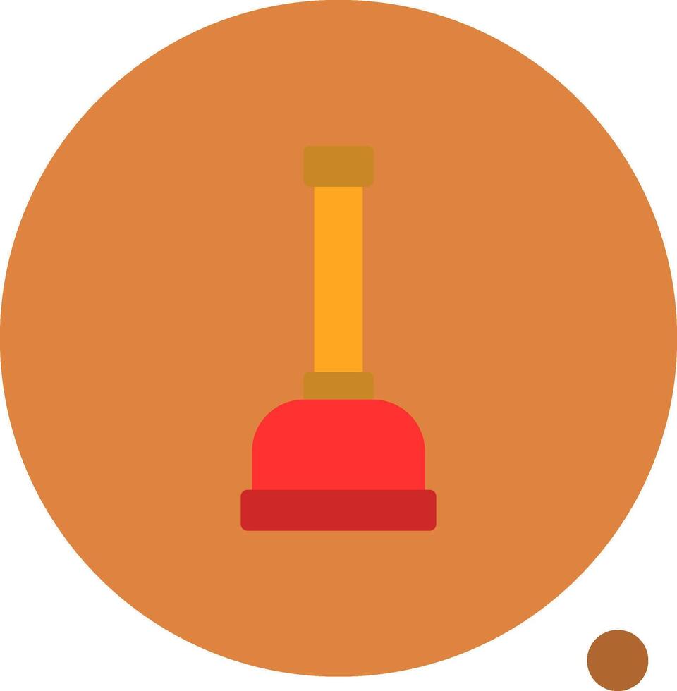 Plunger Flat Shadow Icon vector
