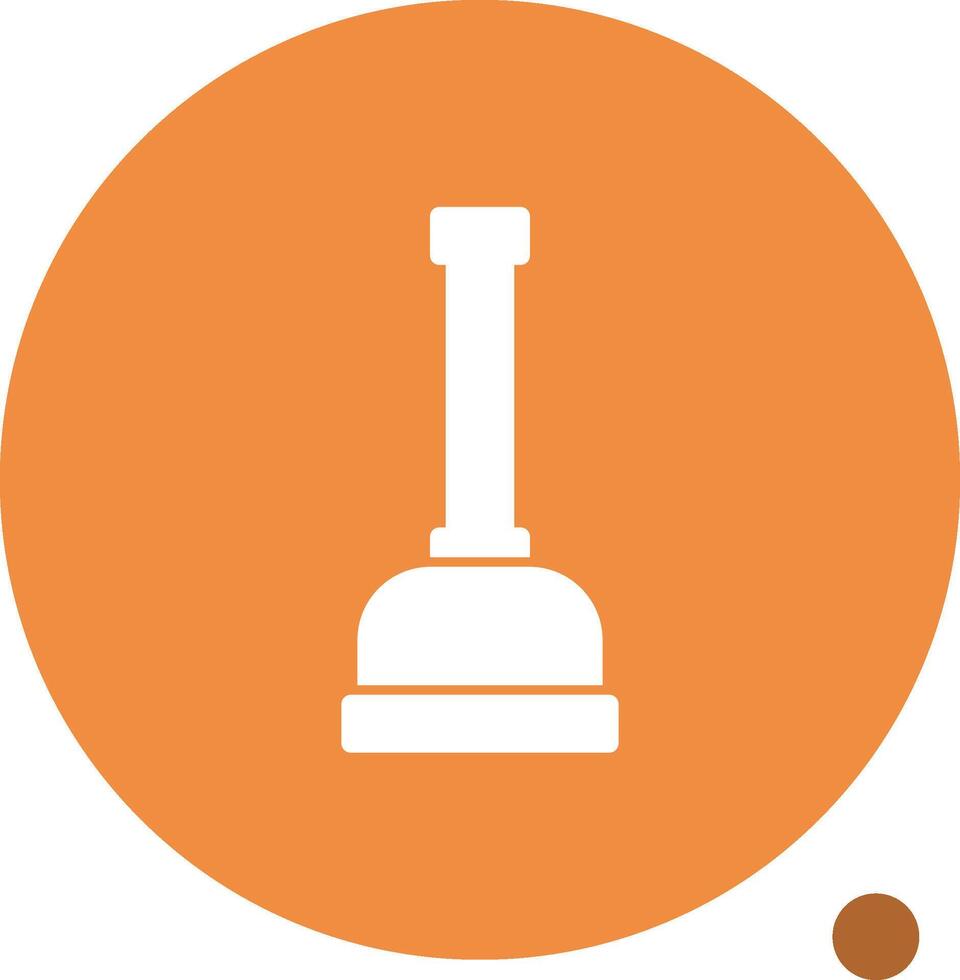 Plunger Glyph Shadow Icon vector