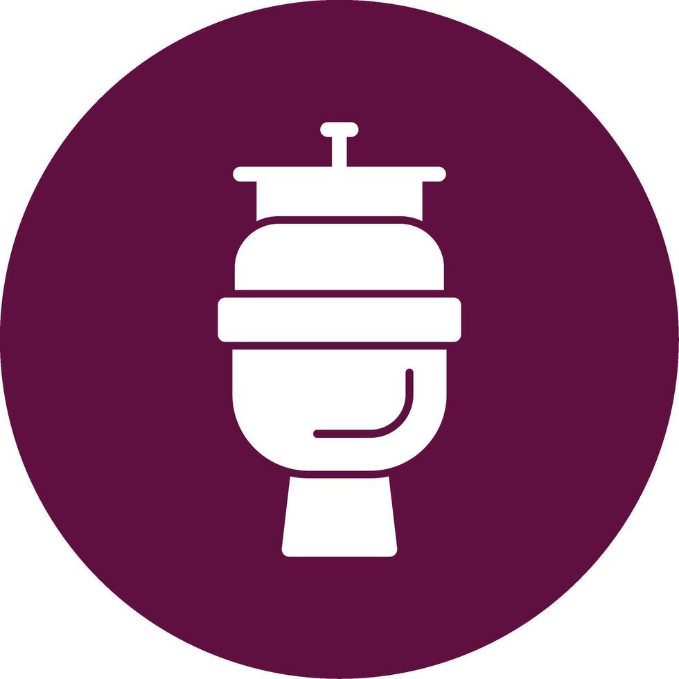 Toilet Glyph Circle Icon vector