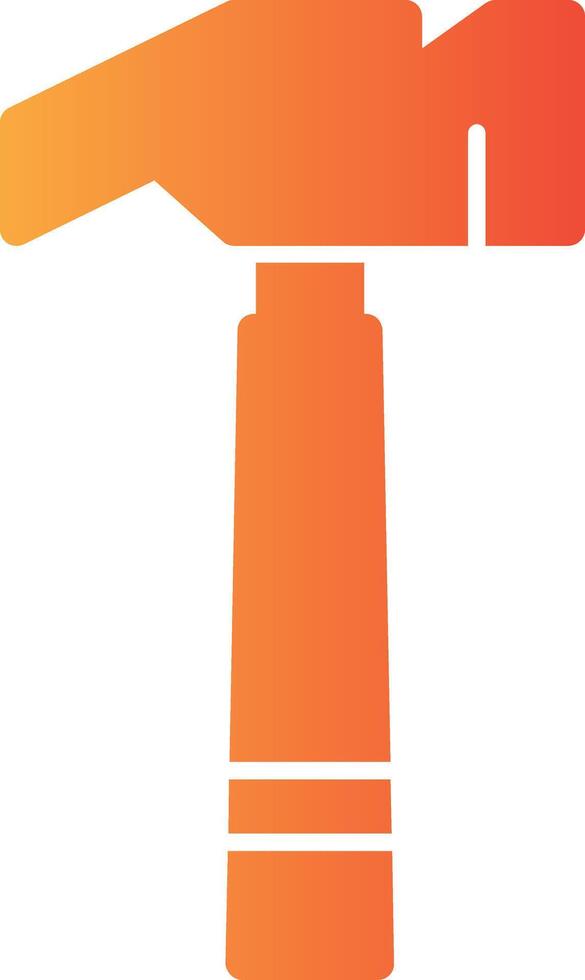 Hammer Solid Multi Gradient Icon vector