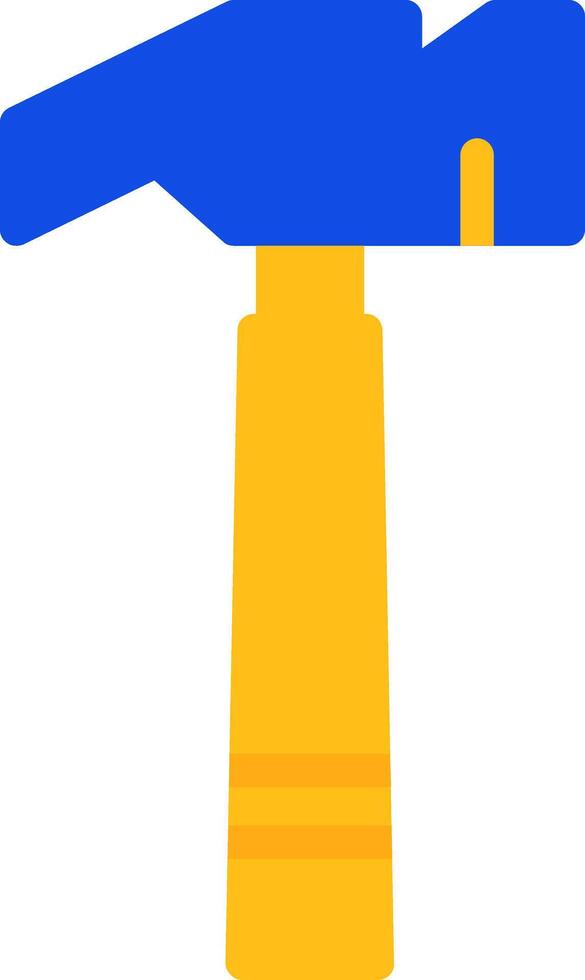 Hammer Flat Two Color Icon vector