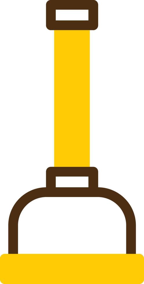 Plunger Yellow Lieanr Circle Icon vector