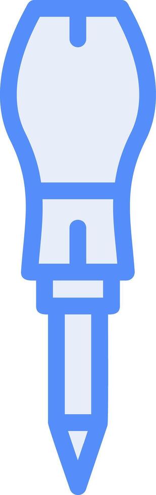 Screwdriver Line Filled Blue Icon vector