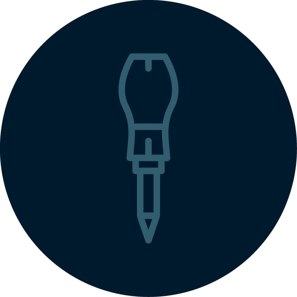 Screwdriver Line Multi color Icon vector