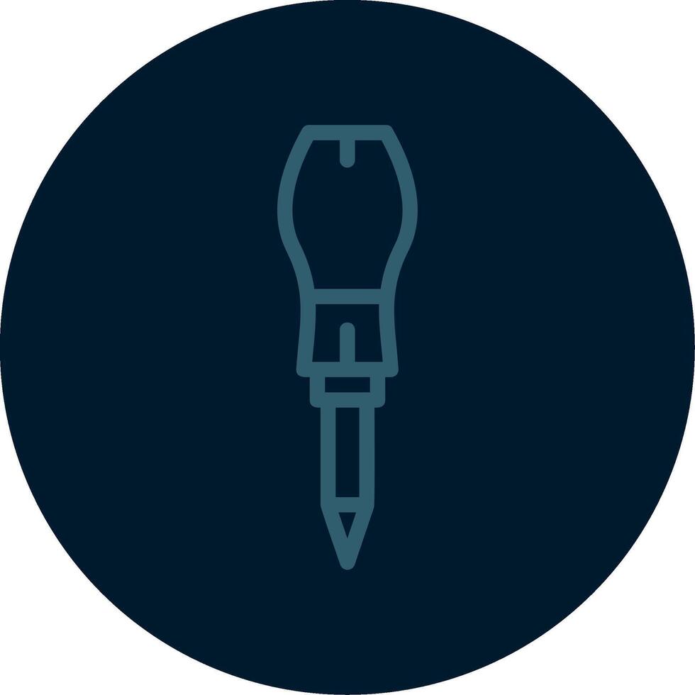 Screwdriver Line Multi color Icon vector