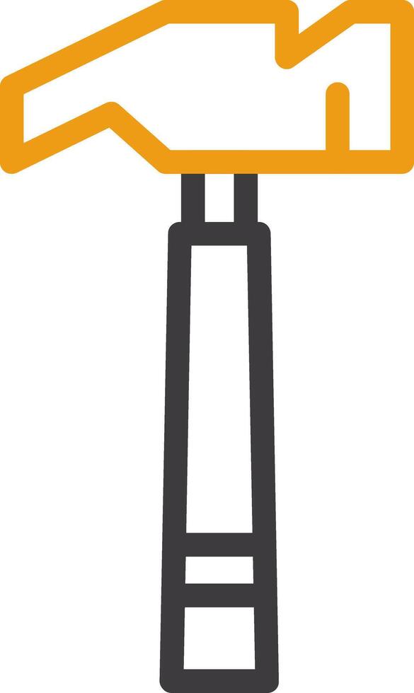 Hammer Line Circle Icon vector