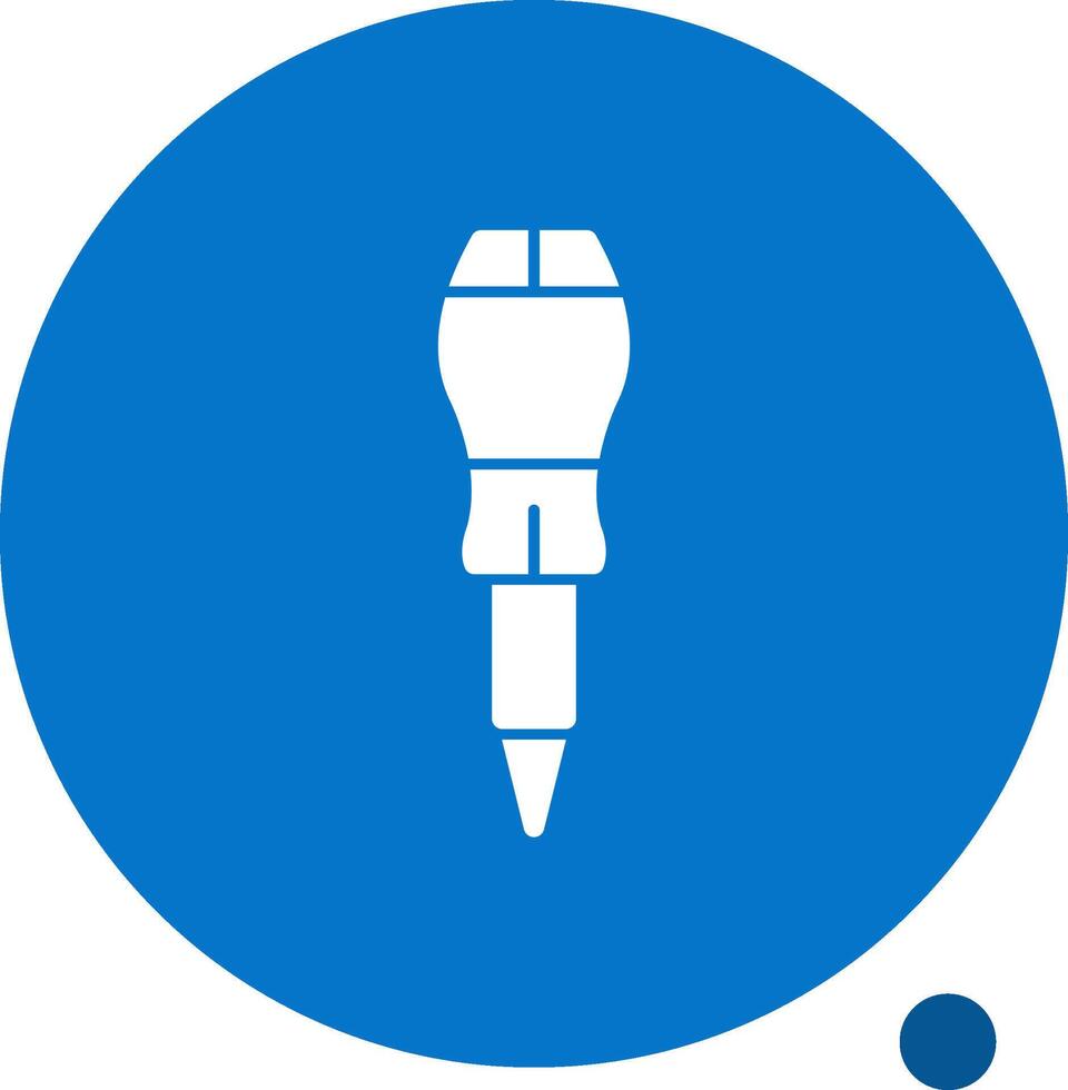 Screwdriver Glyph Shadow Icon vector