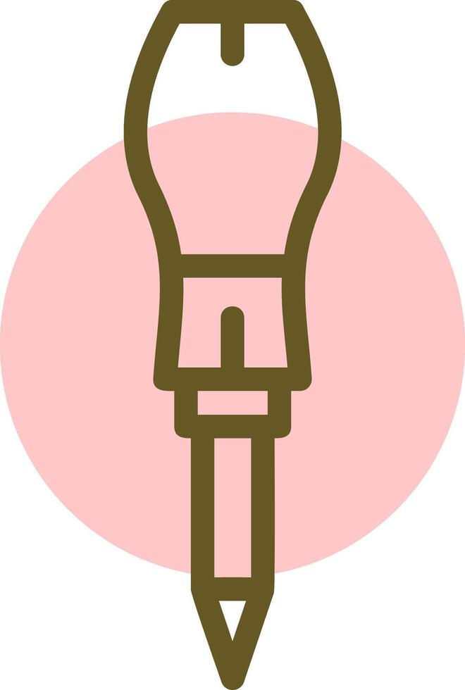 Screwdriver Linear Circle Icon vector