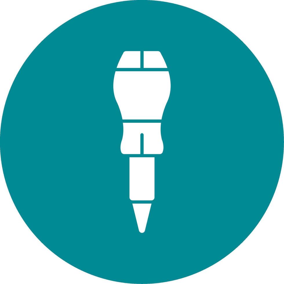 Screwdriver Glyph Circle Icon vector