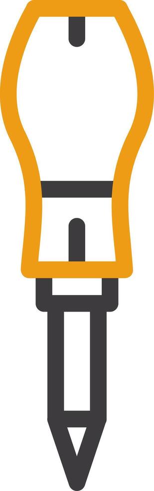 Screwdriver Line Circle Icon vector