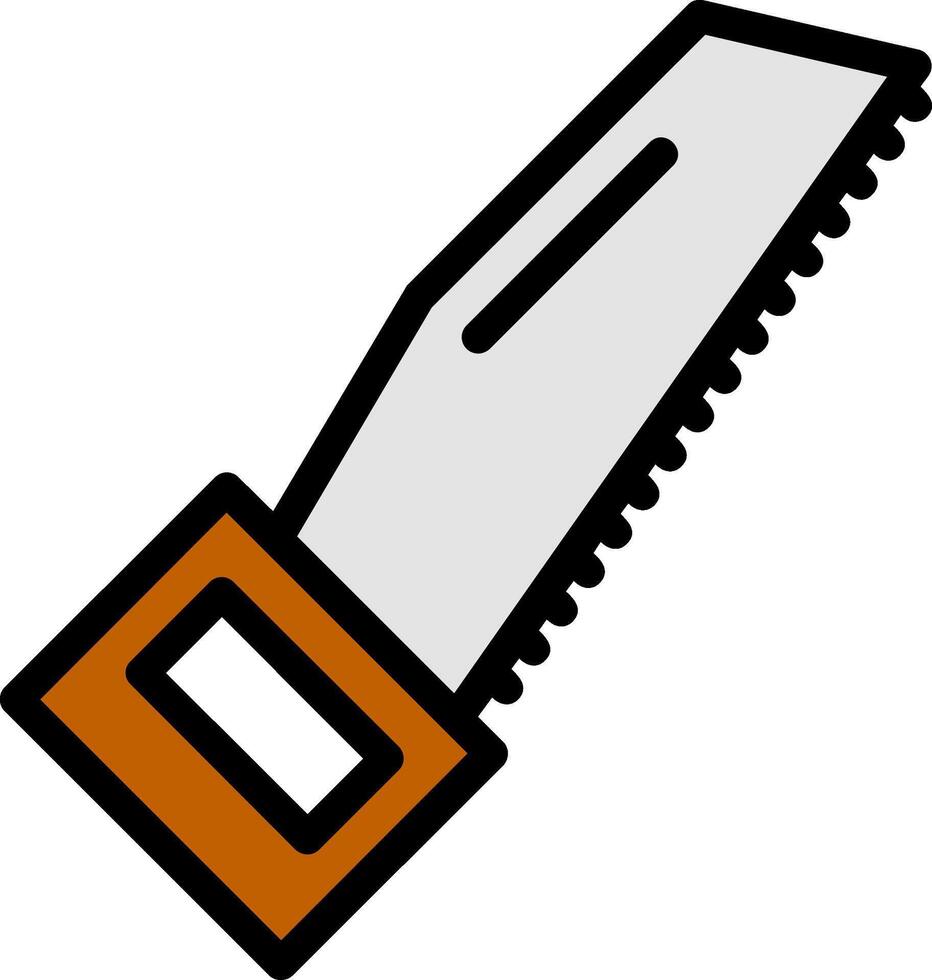 Saw Line Filled Icon vector