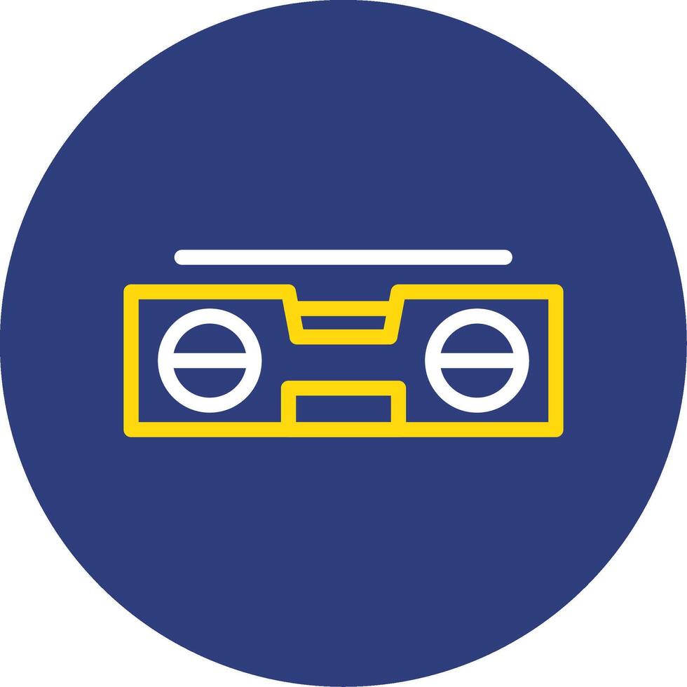Level Dual Line Circle Icon vector