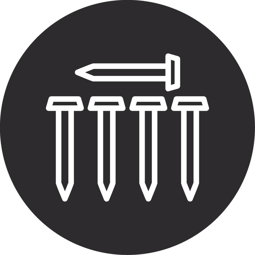 Nails Inverted Icon vector