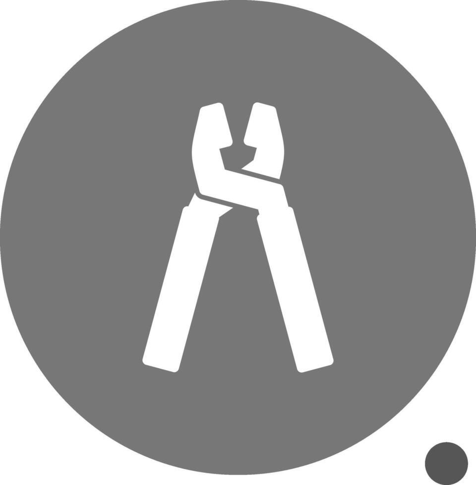 Pliers Glyph Shadow Icon vector