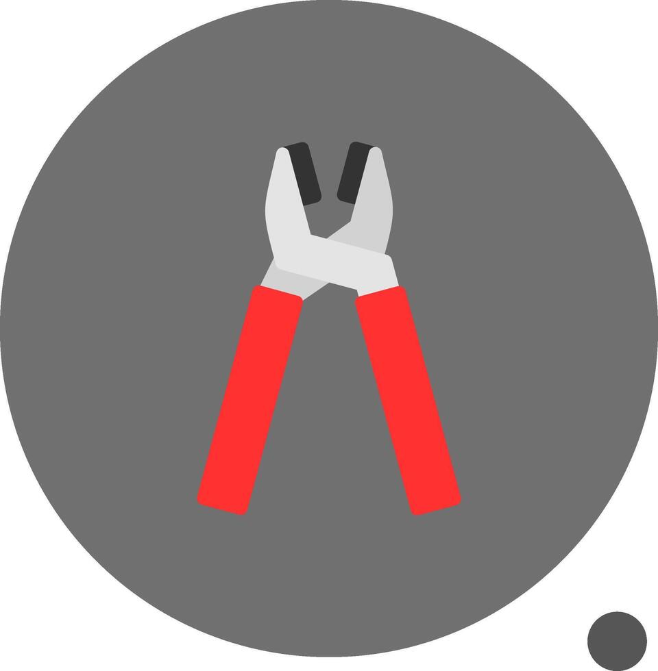 Pliers Flat Shadow Icon vector