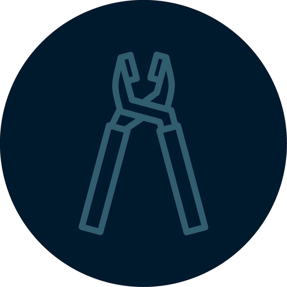 Pliers Line Multi color Icon vector